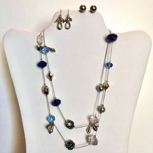Beaded Necklace & Earrings Set